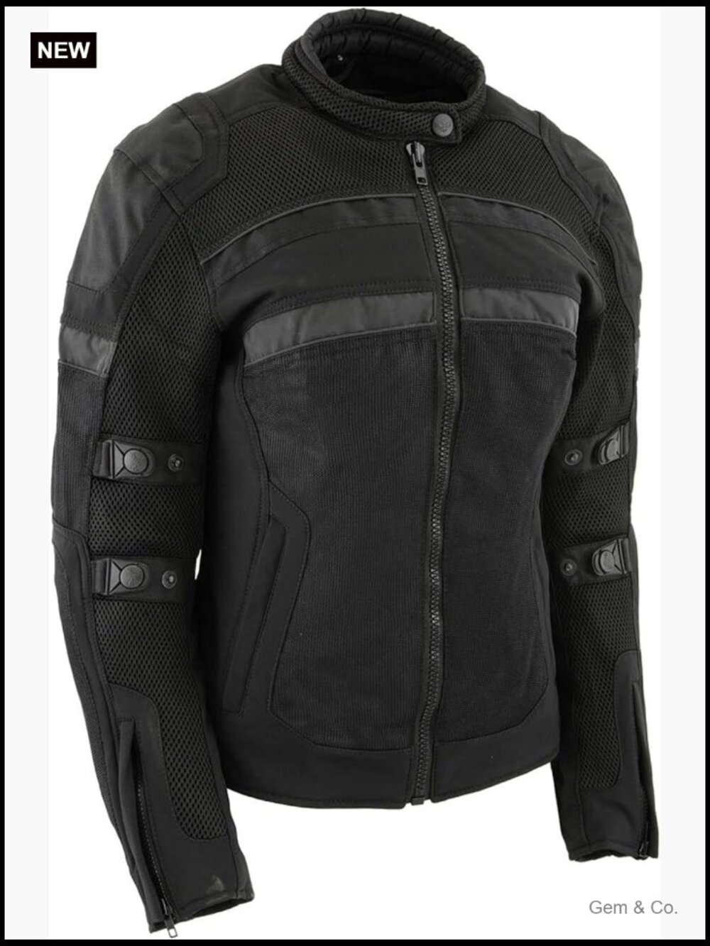 Armored Textile Motorcycle Jacket - Removable Liner & CE Armor
